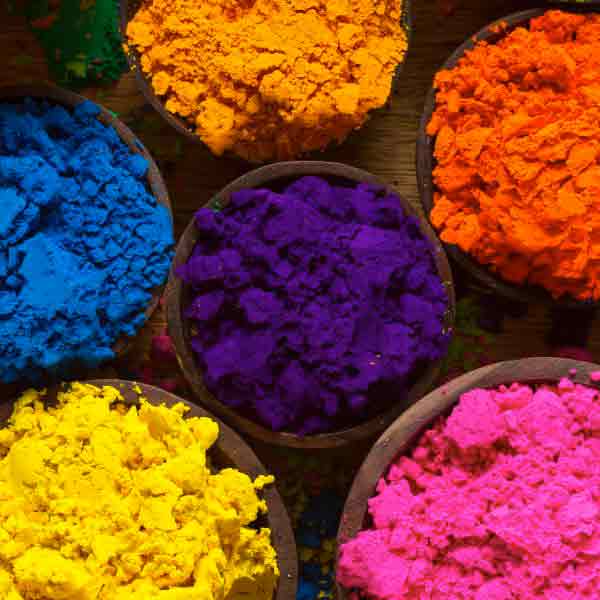 pigmentos de colores