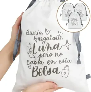 Bolso de regalo con frase