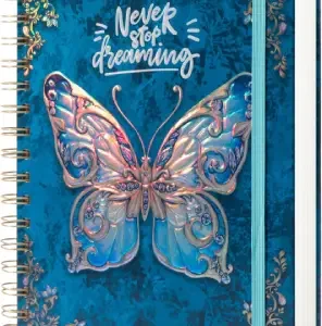 cuadernos de tapa dura con relieve de mariposas
